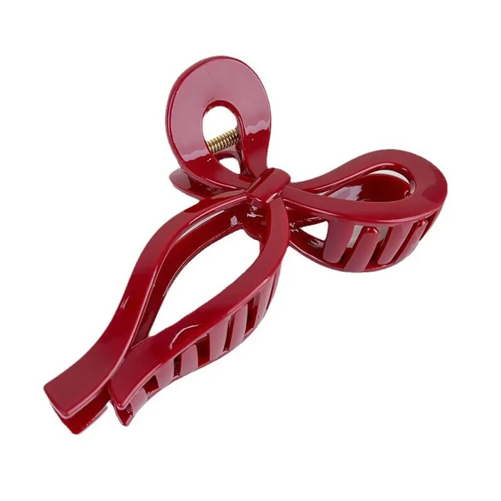 Red Lacquered Hair Claw Clips — view 1 Red Lacquered Hair Claw Clips — view 1