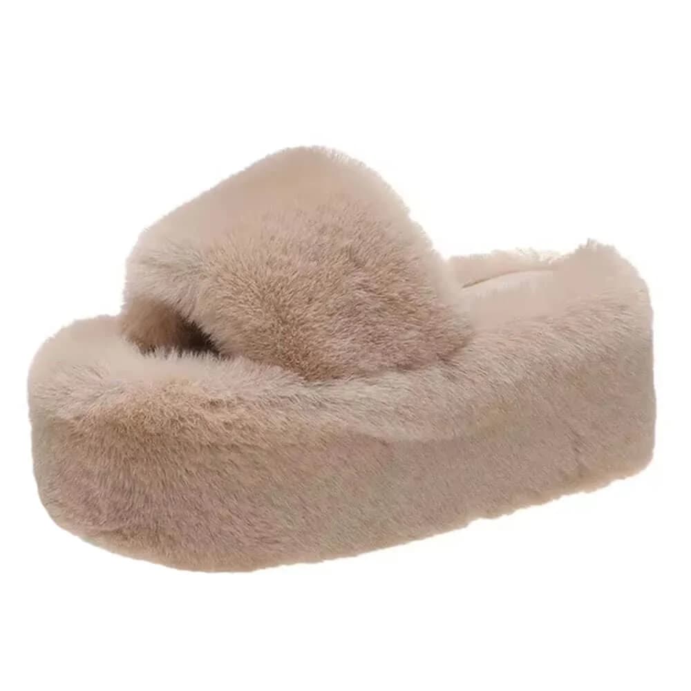 Fluffy Platform Slippers — view 1 Fluffy Platform Slippers — view 1