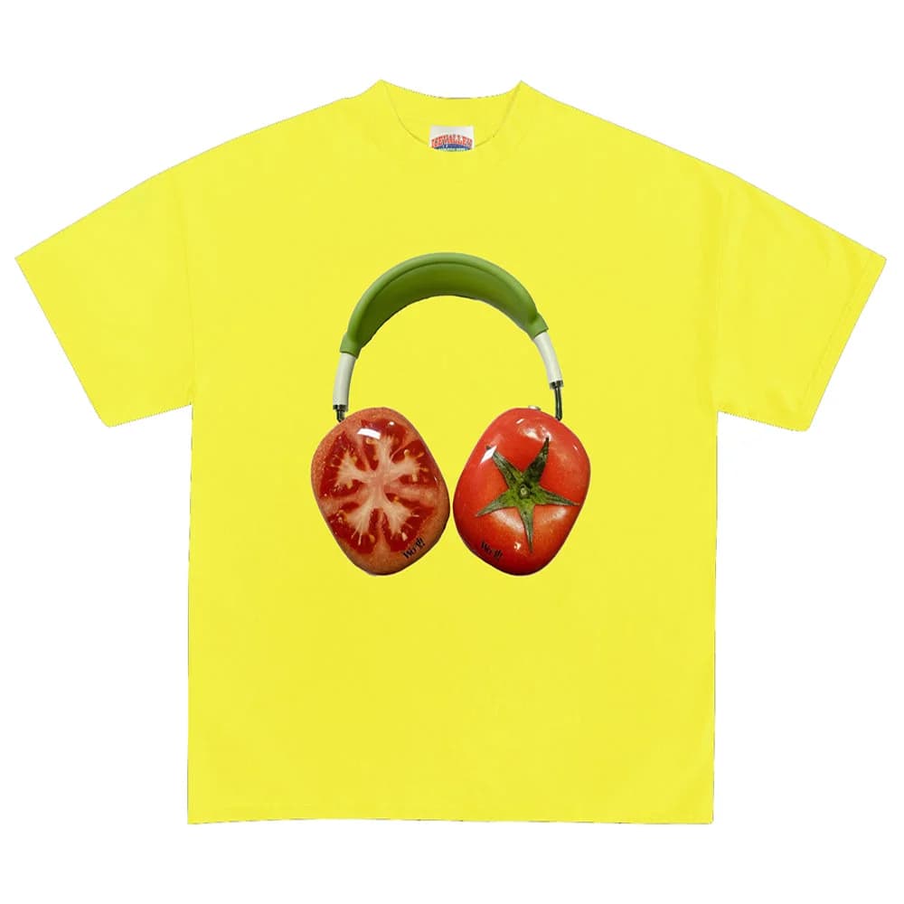 Tomato Headphones Graphic T-Shirt — view 1 Tomato Headphones Graphic T-Shirt — view 1