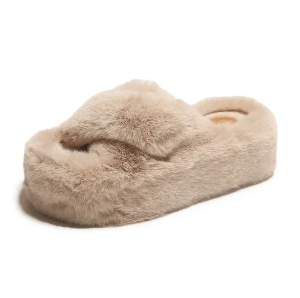Plushy Platform Slippers — view 1 Plushy Platform Slippers — view 1