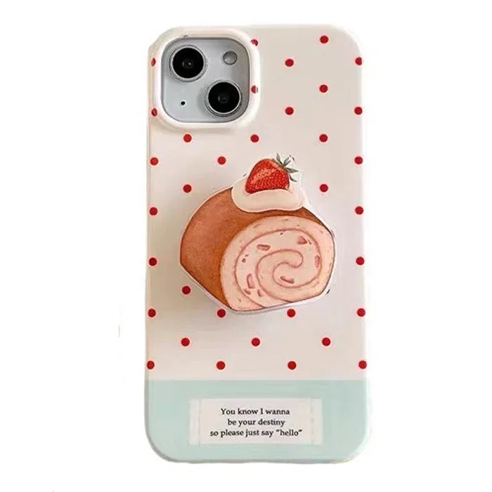 Strawberry Swiss Roll iPhone Case — view 1 Strawberry Swiss Roll iPhone Case — view 1