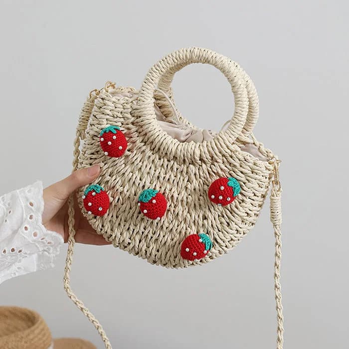Strawberry Straw Bag — view 1 Strawberry Straw Bag — view 1