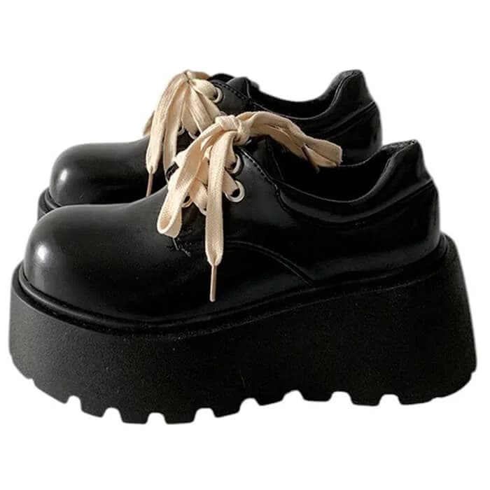Contrast-Laced Chunky Platform Boots — view 1 Contrast-Laced Chunky Platform Boots — view 1
