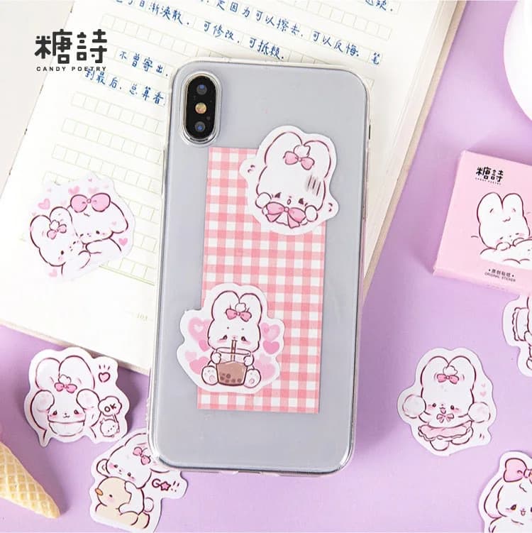 Cute Bunny Stickers — view 2 Cute Bunny Stickers — view 2
