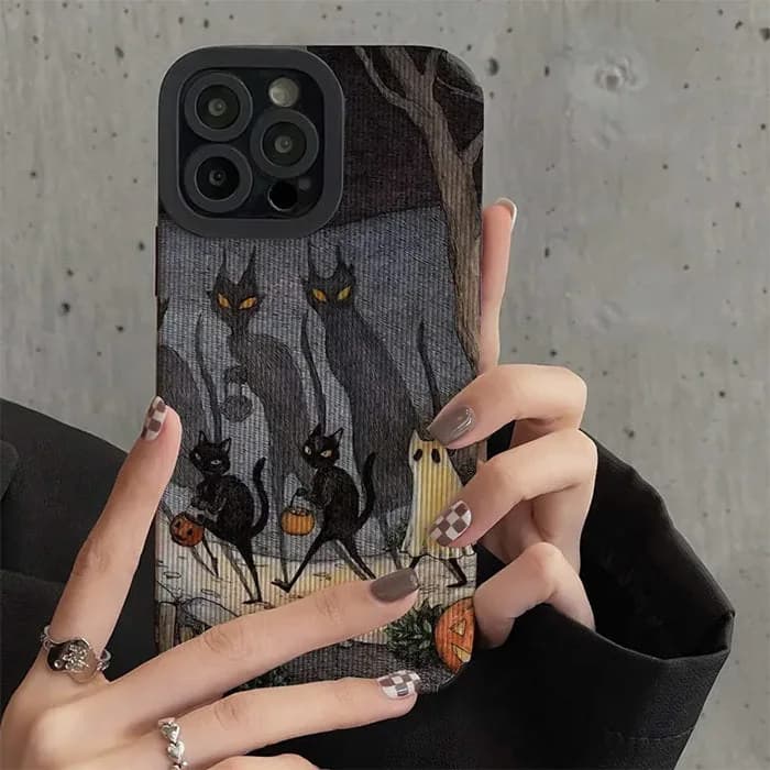 Ghost And Cat IPhone Case — view 2 Ghost And Cat IPhone Case — view 2