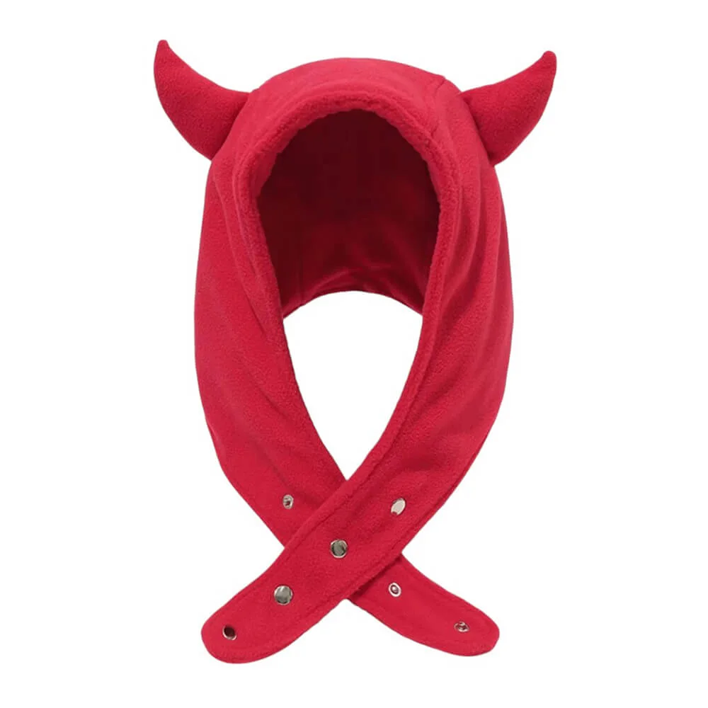 Devil Horns Hood Hat — view 1 Devil Horns Hood Hat — view 1