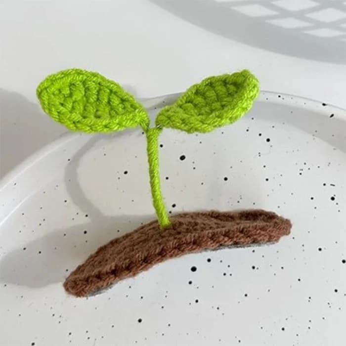 Plant Mom Crochet Aesthetic Hair Clip — view 2 Plant Mom Crochet Aesthetic Hair Clip — view 2