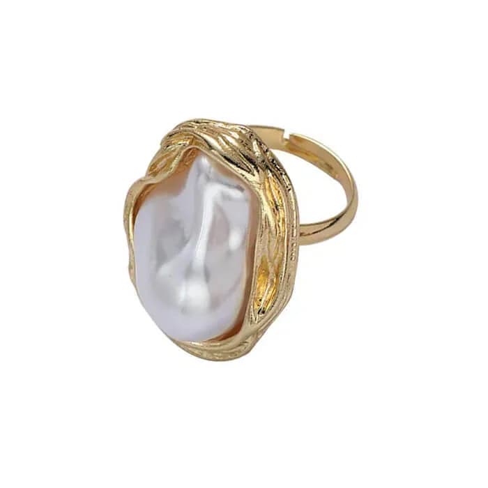Baroque Aesthetic Pearl Ring — view 1 Baroque Aesthetic Pearl Ring — view 1