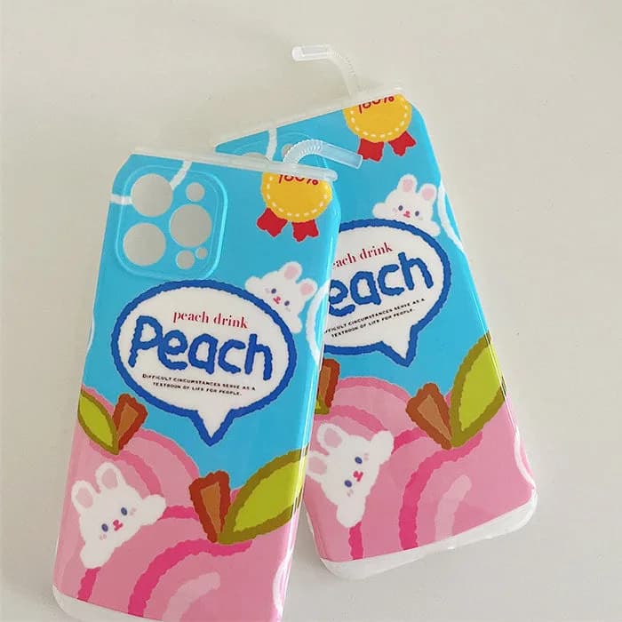 Peach Drink iPhone Case — view 2 Peach Drink iPhone Case — view 2