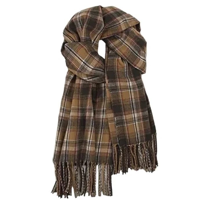 Preppy Aesthetic Plaid Scarf — view 2 Preppy Aesthetic Plaid Scarf — view 2