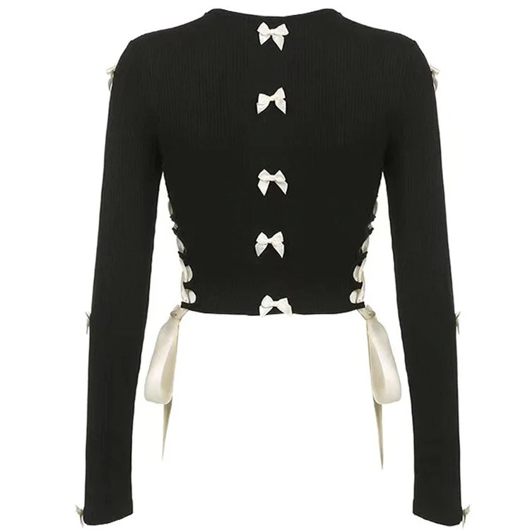 French Maid Cut Out Long Sleeve Top — view 2 French Maid Cut Out Long Sleeve Top — view 2