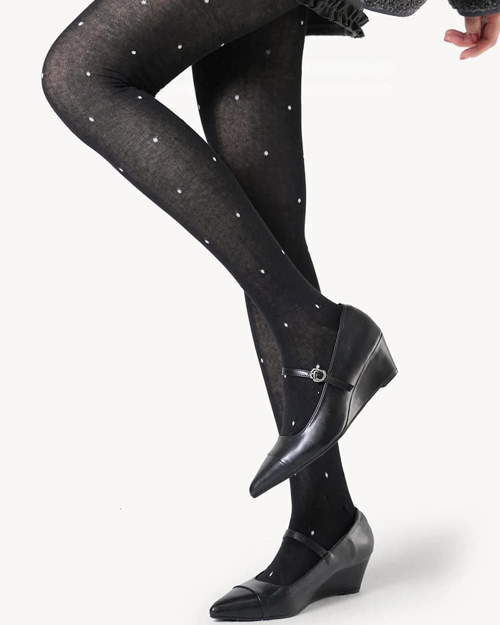 Madeleine Polka Dot Knit Tights — view 2 Madeleine Polka Dot Knit Tights — view 2