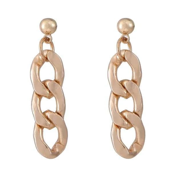 Metallic Chain Earrings — view 1 Metallic Chain Earrings — view 1