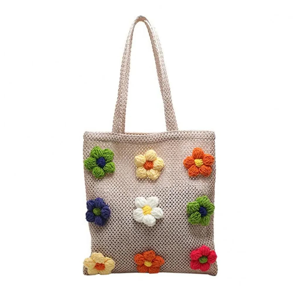 Daisy Crochet Tote Bag — view 2 Daisy Crochet Tote Bag — view 2