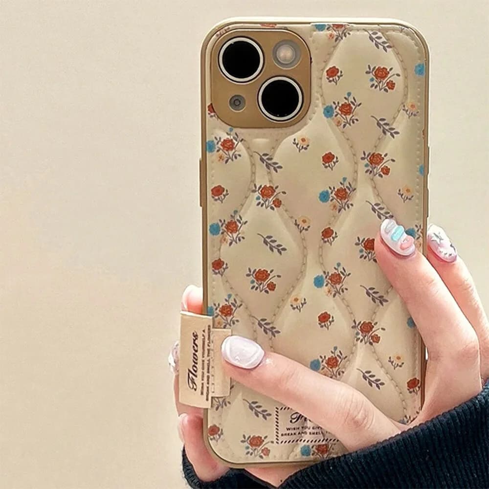 Floral Quilted iPhone Case — view 2 Floral Quilted iPhone Case — view 2