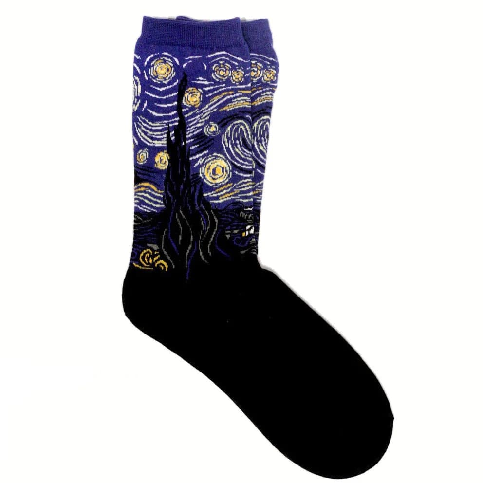 Starry Night Van Gogh Socks — view 1 Starry Night Van Gogh Socks — view 1