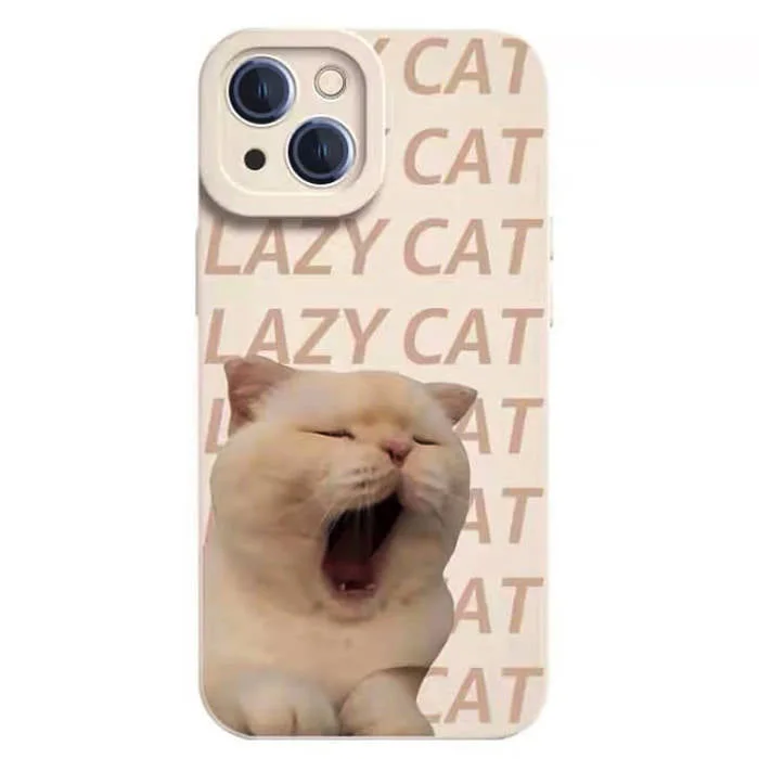 2.0 Lazy Cat iPhone Case — view 1 2.0 Lazy Cat iPhone Case — view 1