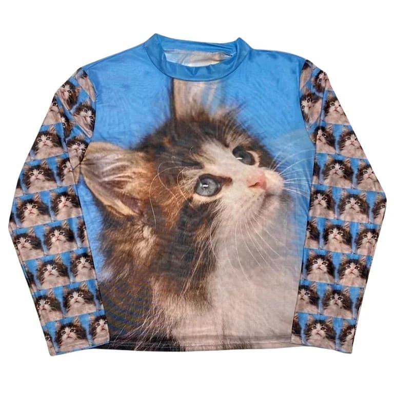 Cats Everywhere Graphic Long Sleeve — view 1 Cats Everywhere Graphic Long Sleeve — view 1