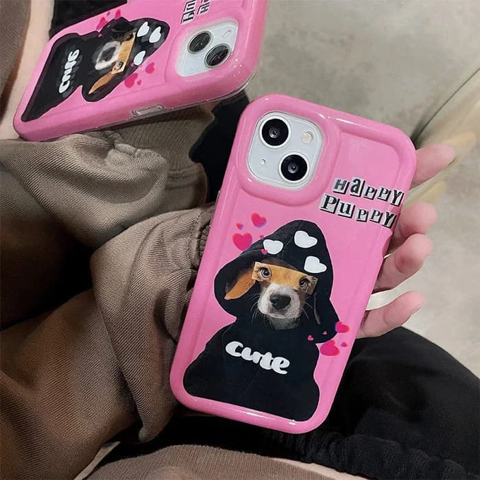 Happy Puppy iPhone Case — view 2 Happy Puppy iPhone Case — view 2