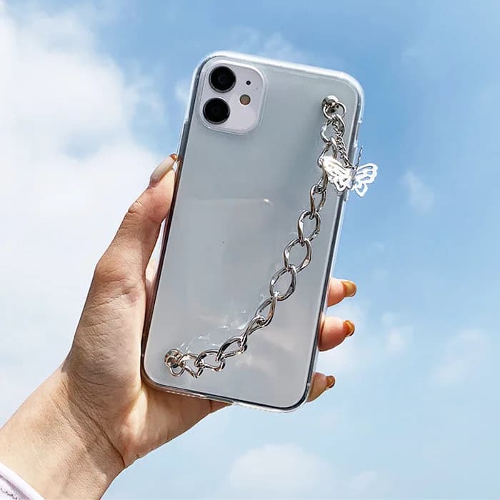 Grunge Butterfly Chain iPhone Case — view 1 Grunge Butterfly Chain iPhone Case — view 1
