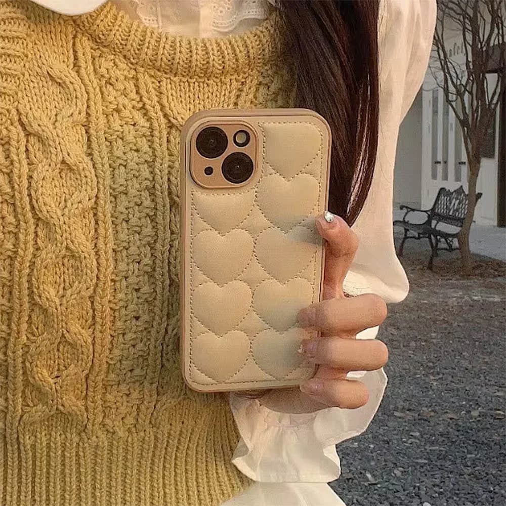 Coffee Cream Heart iPhone Case — view 2 Coffee Cream Heart iPhone Case — view 2