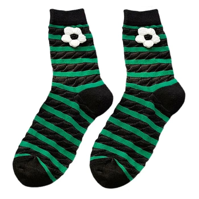 Grunge Aesthetic Flower Socks — view 2 Grunge Aesthetic Flower Socks — view 2