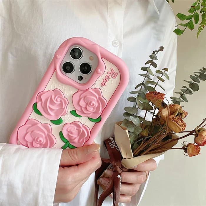Pink Roses iPhone Case — view 2 Pink Roses iPhone Case — view 2