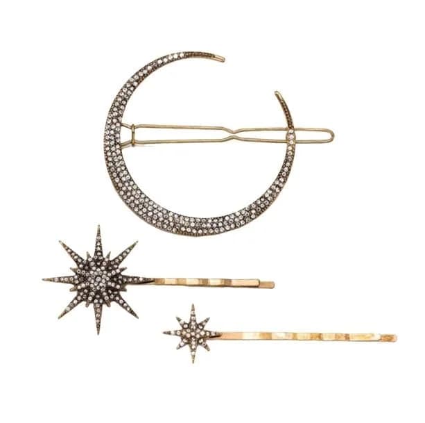 Moon And Star Pins — view 1 Moon And Star Pins — view 1