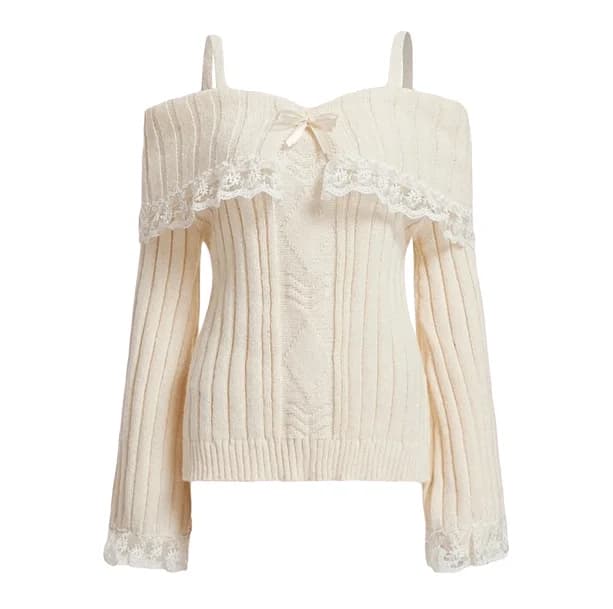 Coquette Off Shoulder Sweater — view 1 Coquette Off Shoulder Sweater — view 1