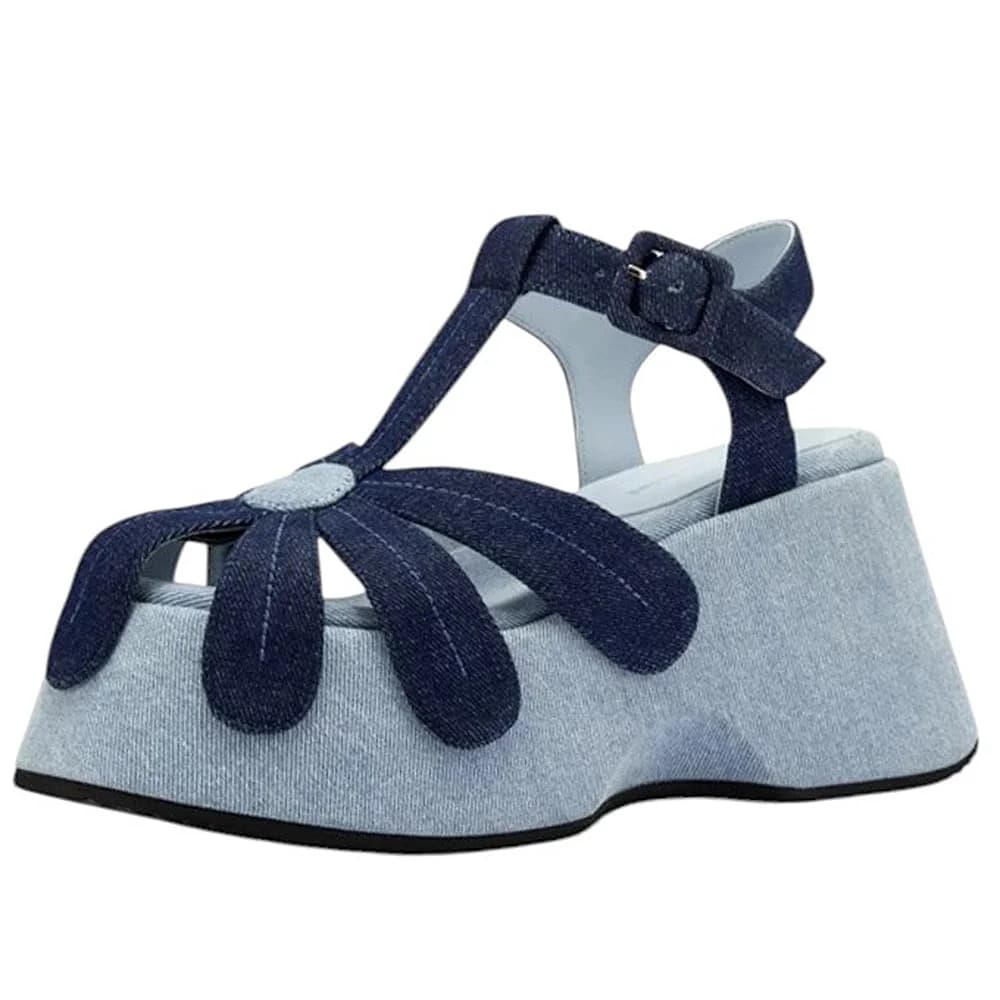 Daisy Denim Platform Sandals — view 1 Daisy Denim Platform Sandals — view 1