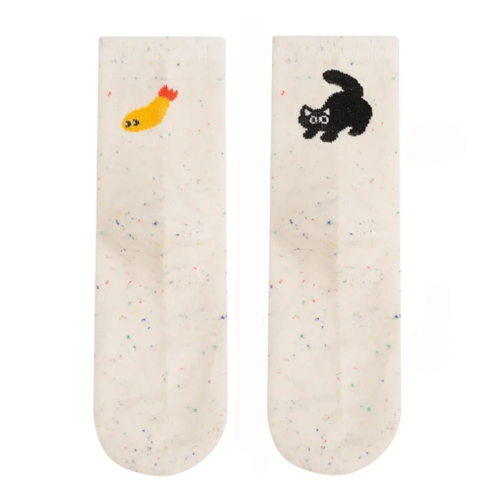 Cat & Shrimp Socks — view 2 Cat & Shrimp Socks — view 2