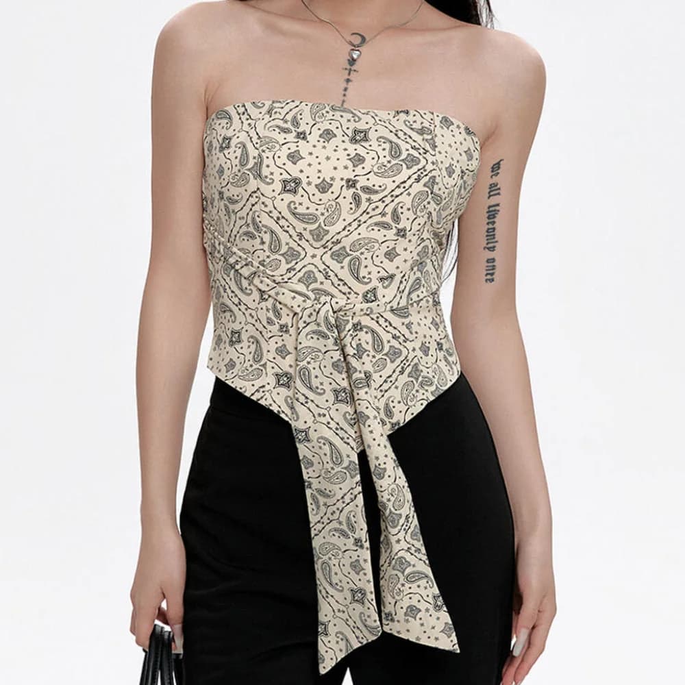 Paisley Print Tube Top — view 1 Paisley Print Tube Top — view 1