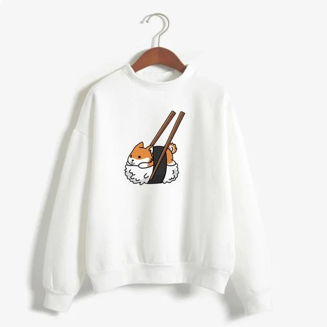 Kawaii Shiba Inu Sweatshirt — view 2 Kawaii Shiba Inu Sweatshirt — view 2