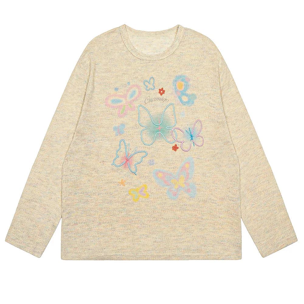 Indie Aesthetic Butterfly Long Sleeve — view 1 Indie Aesthetic Butterfly Long Sleeve — view 1