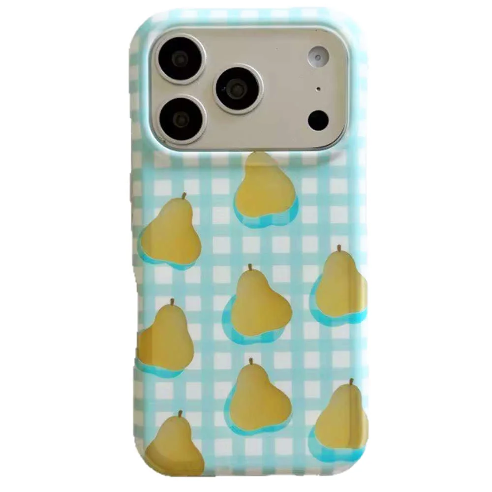 Pear Checkered iPhone Case — view 1 Pear Checkered iPhone Case — view 1