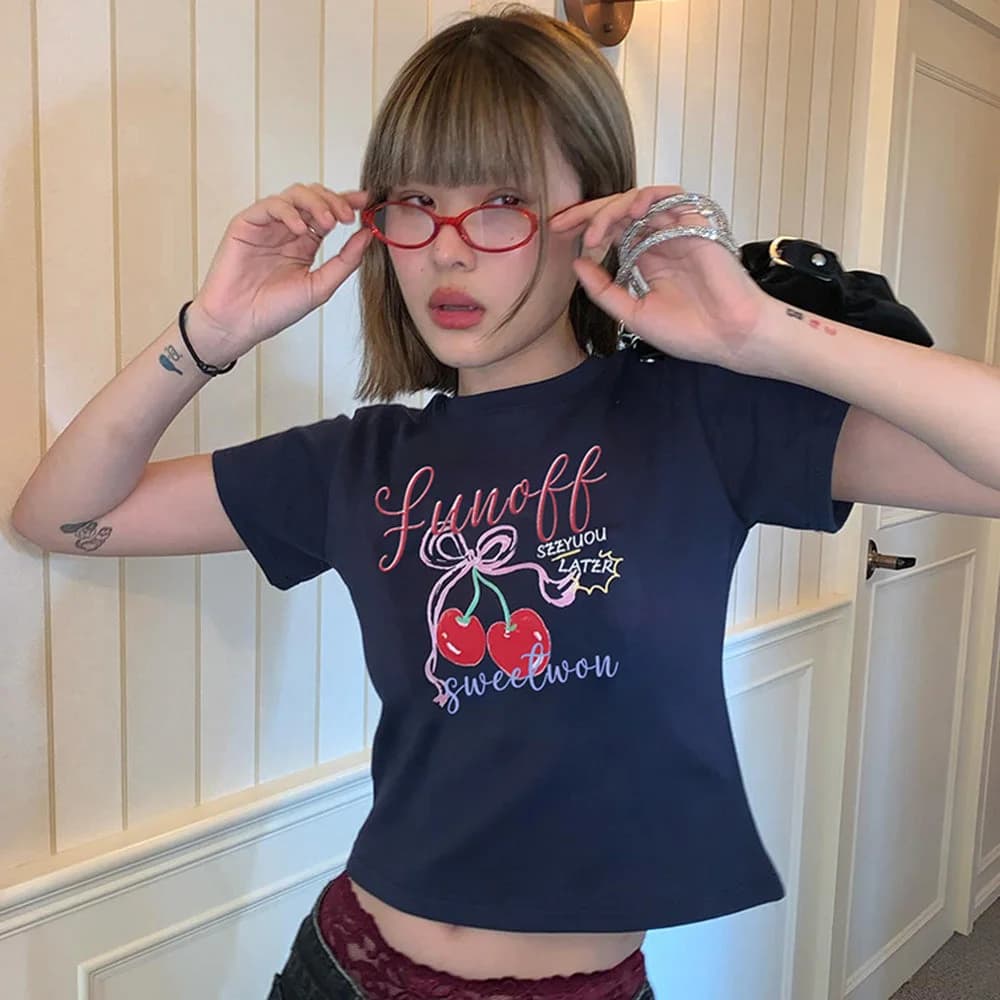 Sweet Cherry Crop Top — view 2 Sweet Cherry Crop Top — view 2