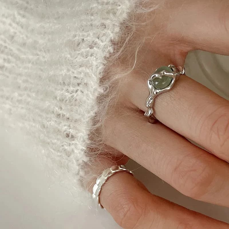 Gemstone Liquid Ring — view 2 Gemstone Liquid Ring — view 2
