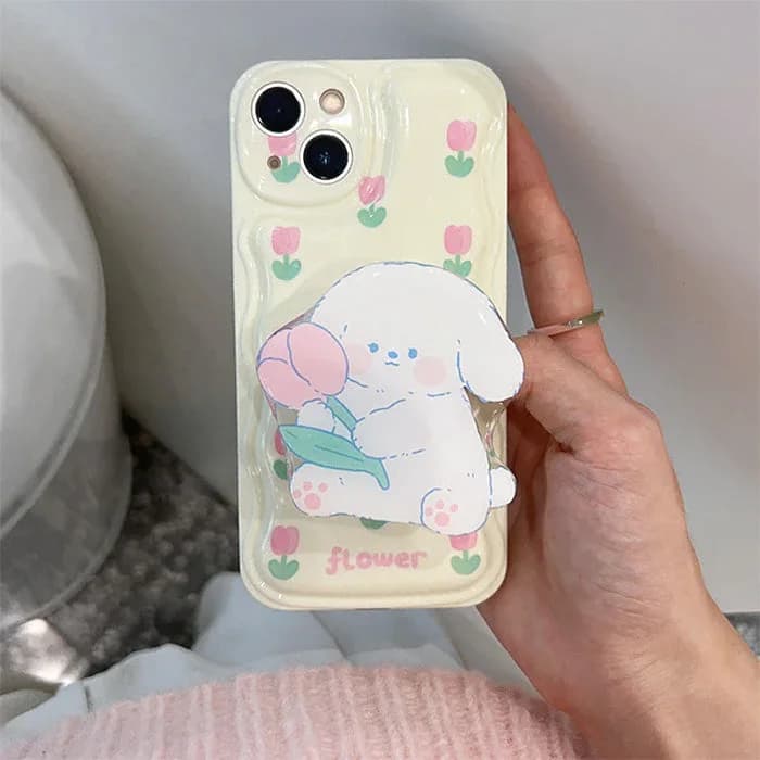 Tulip Puppy iPhone Case — view 2 Tulip Puppy iPhone Case — view 2