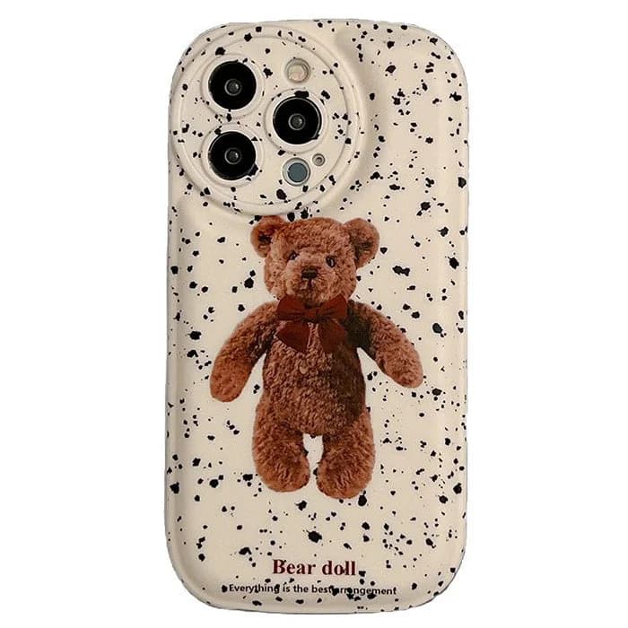 Grunge Bear iPhone Case — view 1 Grunge Bear iPhone Case — view 1