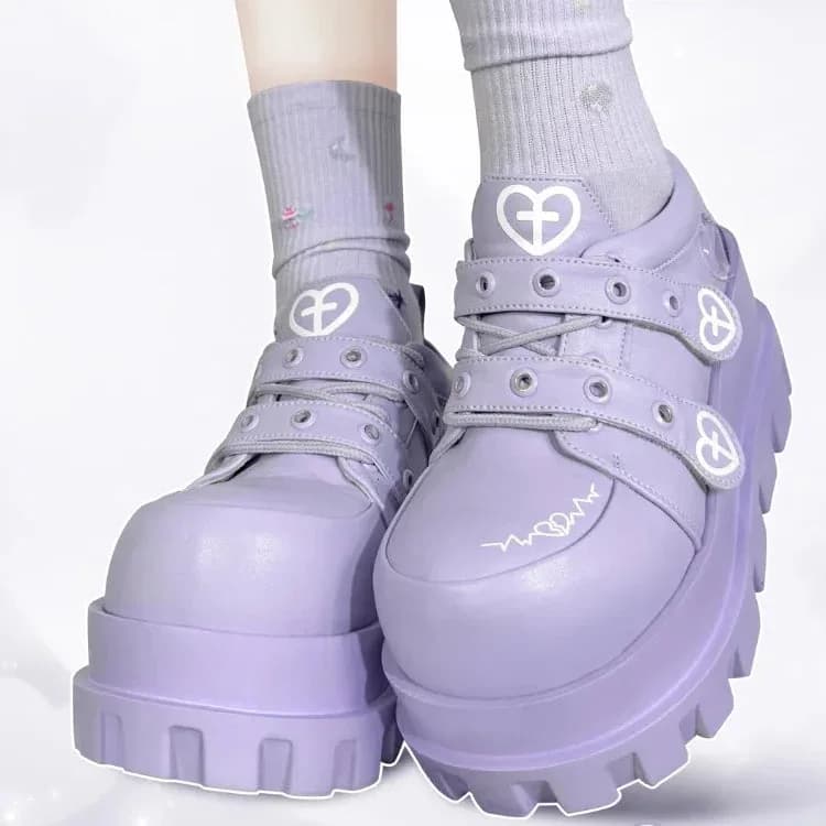 Cross Heart Mary Jane Platform Shoes — view 2 Cross Heart Mary Jane Platform Shoes — view 2