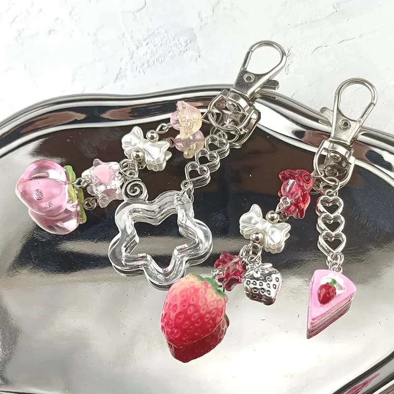 Kawaii Cute Fruits Keychains — view 2 Kawaii Cute Fruits Keychains — view 2
