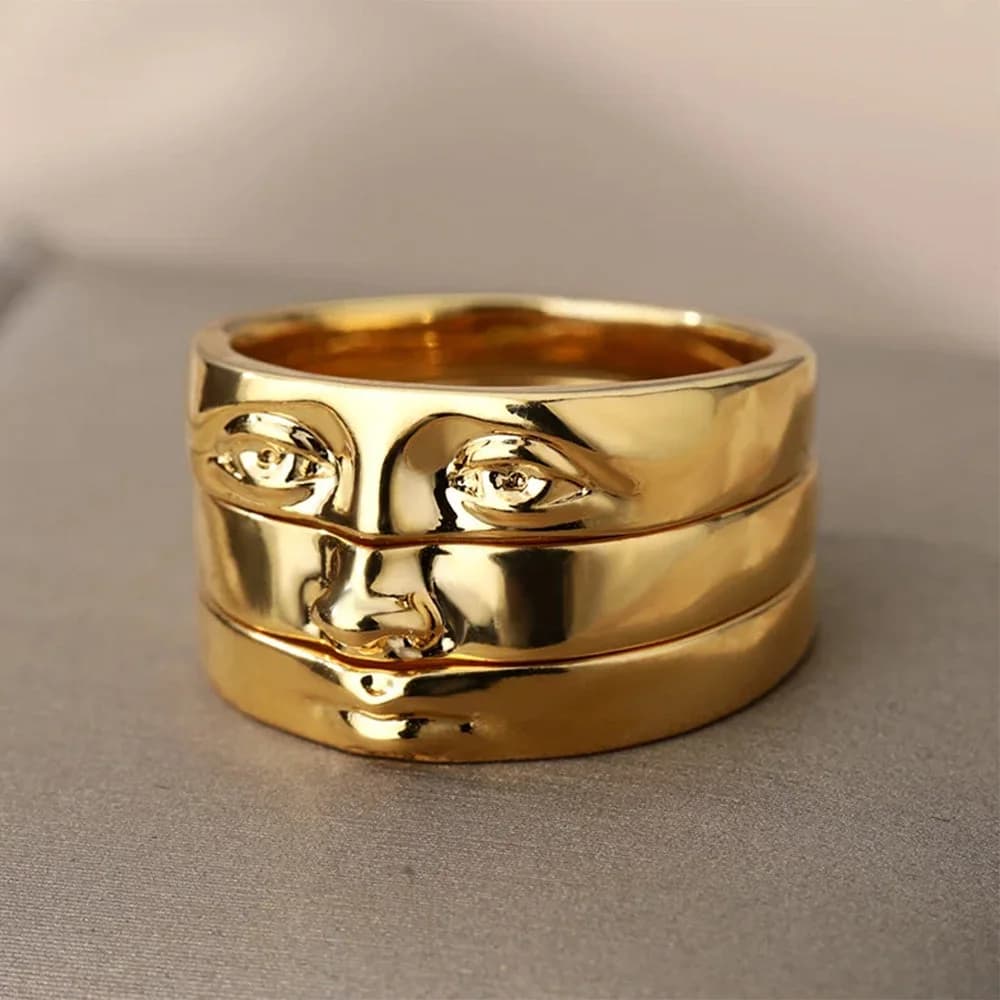 Abstract Face Ring — view 2 Abstract Face Ring — view 2