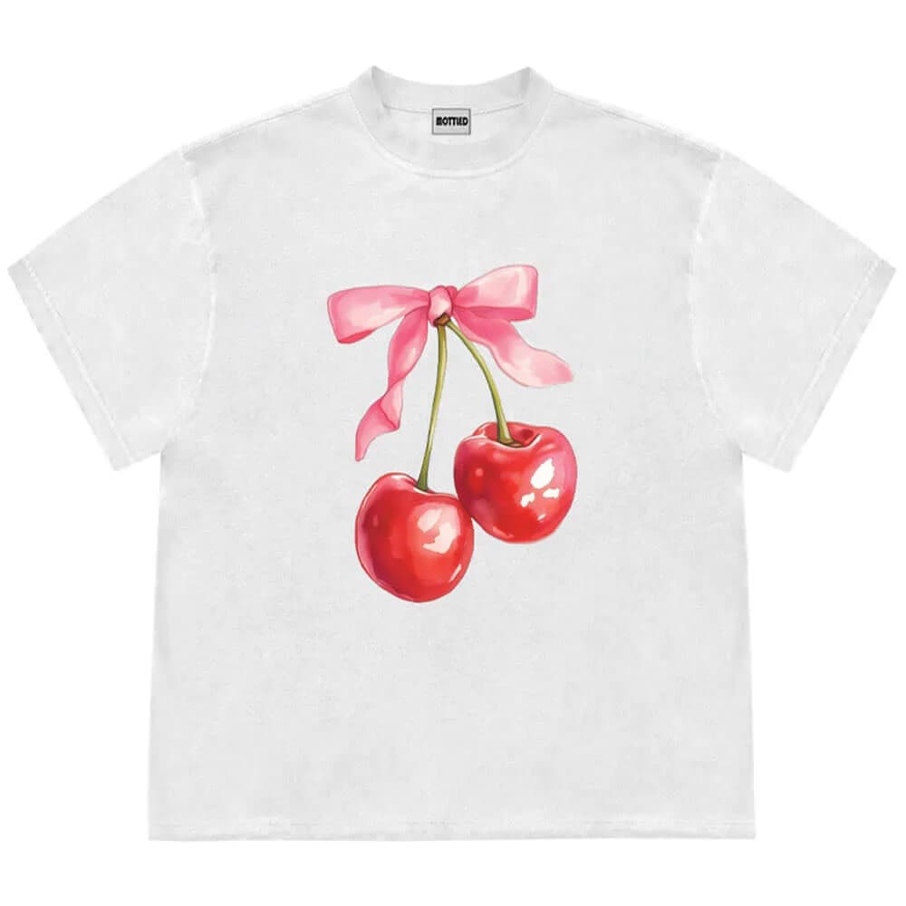 Cherry Bow Graphic T-Shirt — view 2 Cherry Bow Graphic T-Shirt — view 2