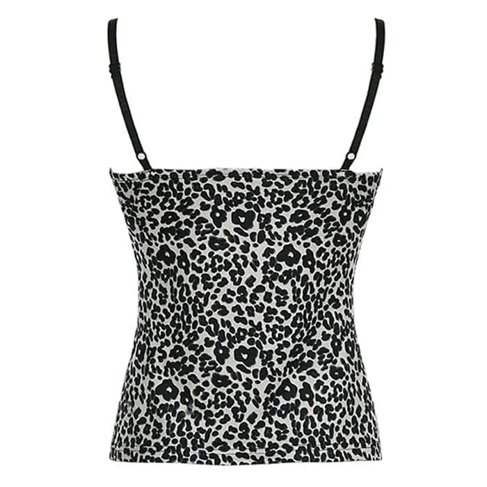 Y2K Leopard Print Tank Top — view 2 Y2K Leopard Print Tank Top — view 2