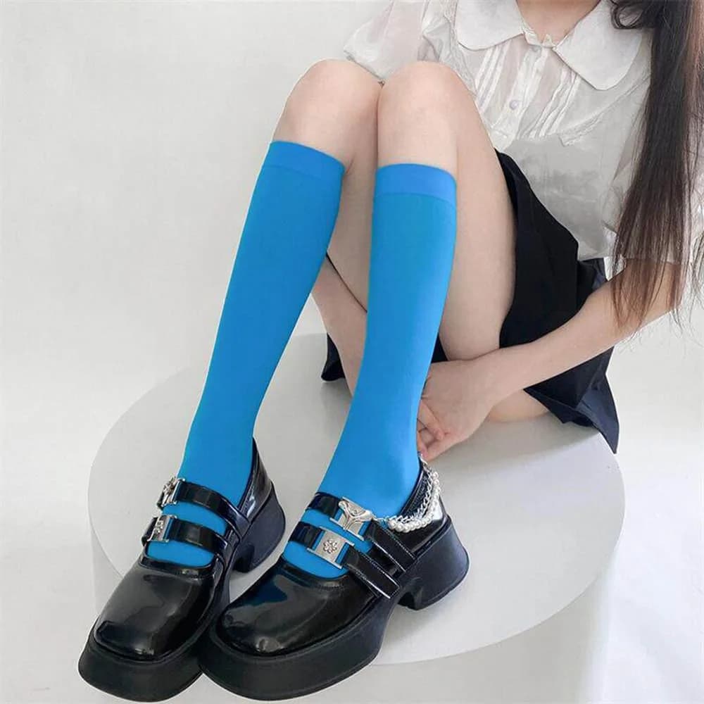 Color Pop Accent Basic Socks — view 2 Color Pop Accent Basic Socks — view 2