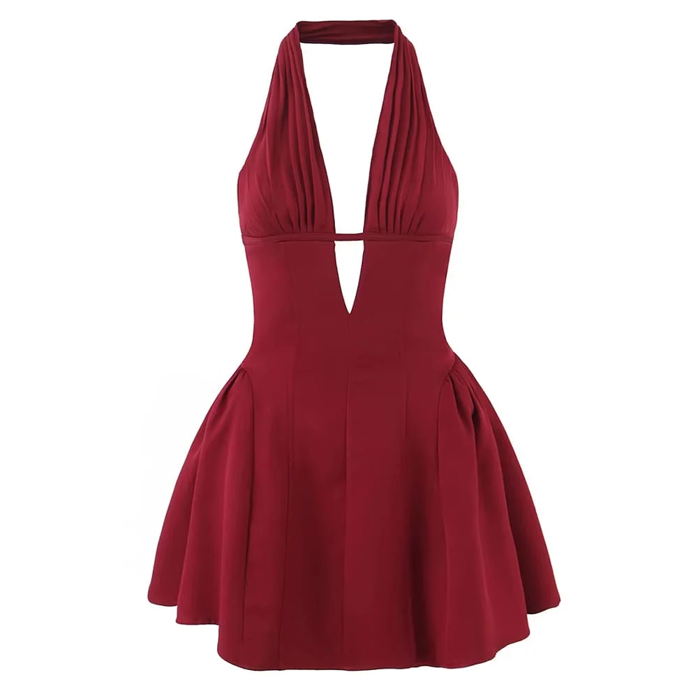 French Girl V-Neck Halter Dress — view 1 French Girl V-Neck Halter Dress — view 1