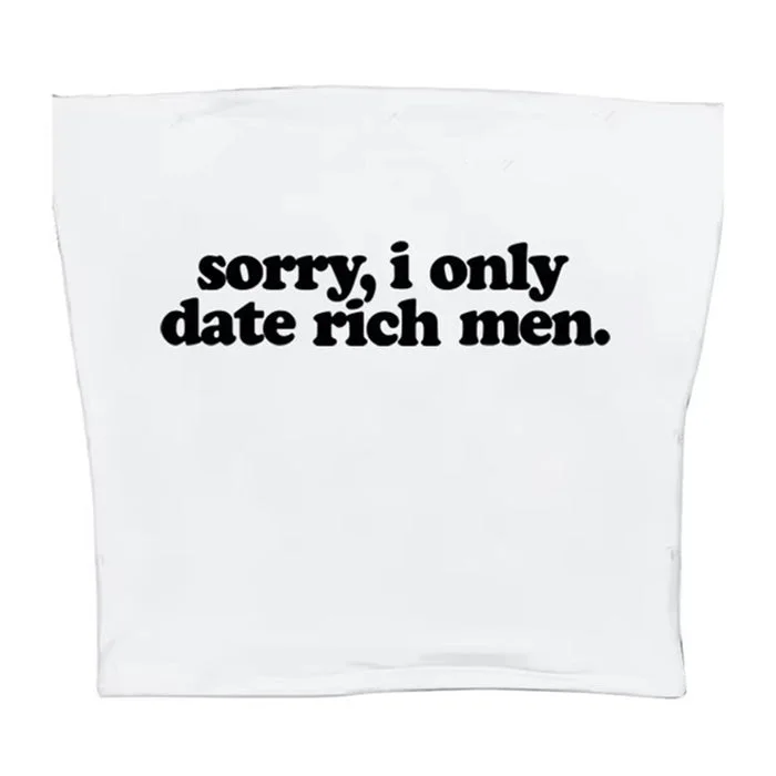 I Date Only Rich Men Y2K Tube Top — view 3 I Date Only Rich Men Y2K Tube Top — view 3