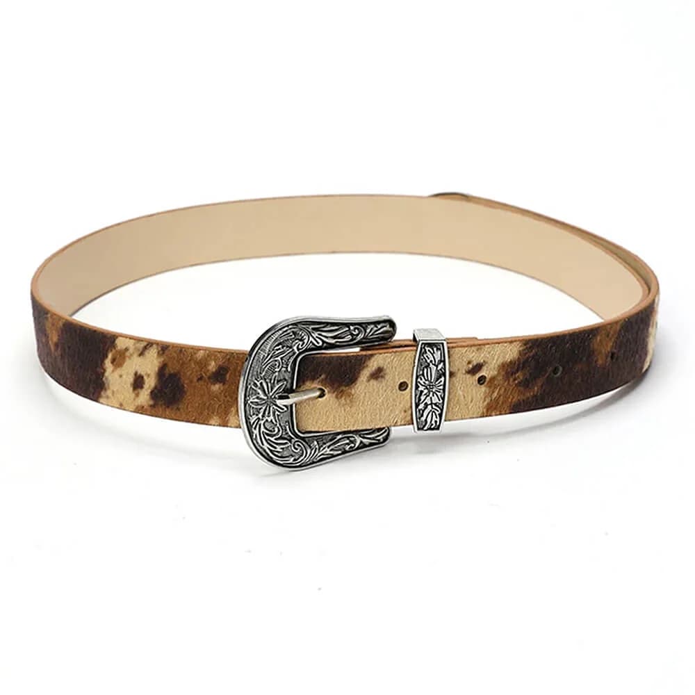 Wild West Cow Print Belt — view 2 Wild West Cow Print Belt — view 2