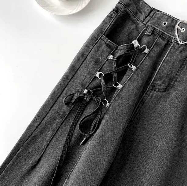 Black Heart Buckle Jeans — view 2 Black Heart Buckle Jeans — view 2
