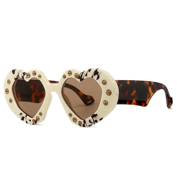 Grunge Style Bold Heart-Shaped Sunglasses — view 2 Grunge Style Bold Heart-Shaped Sunglasses — view 2